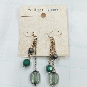 NWT Van Heusen Studio Beaded Dangle Earrings